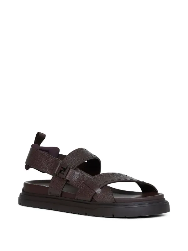 FENDI チャンキーバックル サンダル | ブラウン | FARFETCH JP