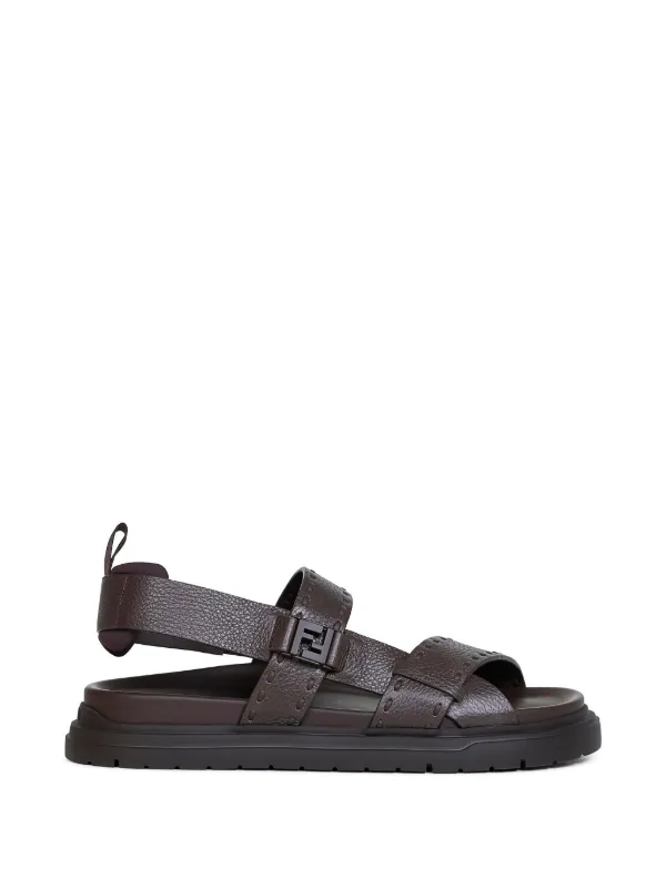 FENDI チャンキーバックル サンダル | ブラウン | FARFETCH JP