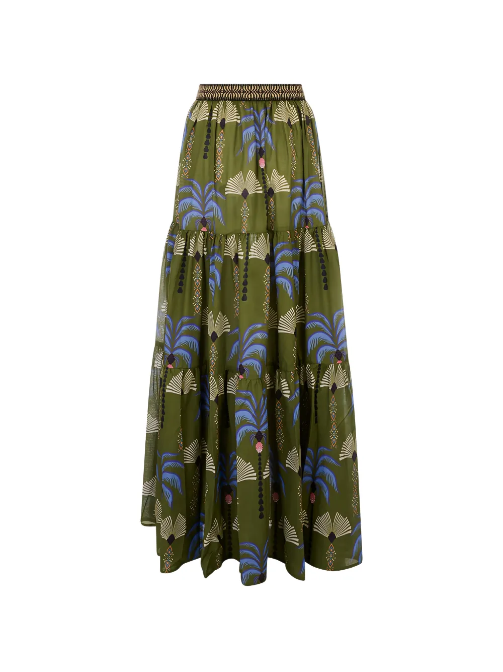 Anjuna Adele beach cover-up maxi skirt - Verde