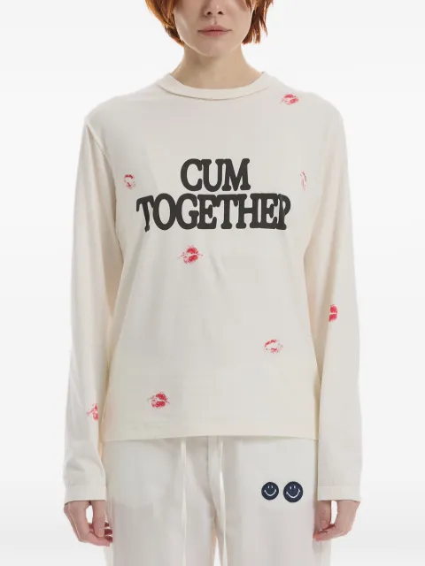 CARNE BOLLENTE Cum Again? slogan-print long-sleeve t-shirt