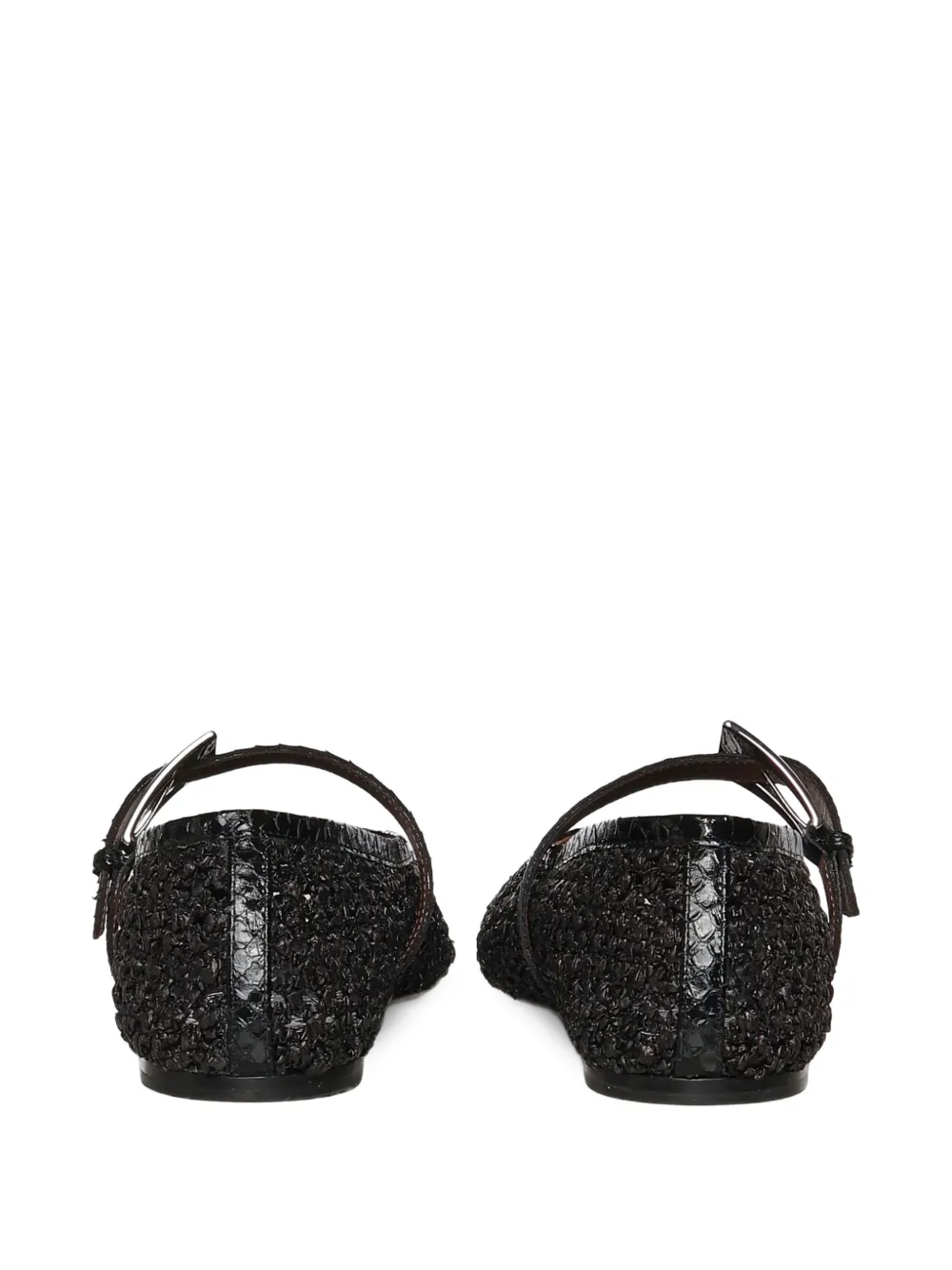 Paris Texas buckle-fastening ballet flats Zwart