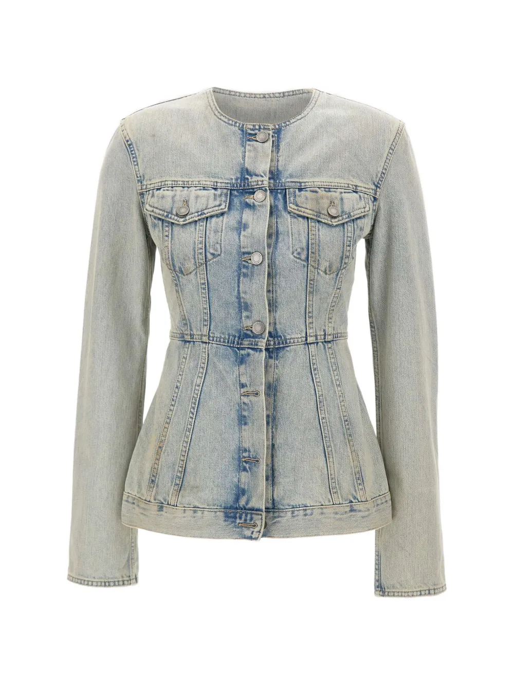 Haikure chest-pocket denim jacket - Blu