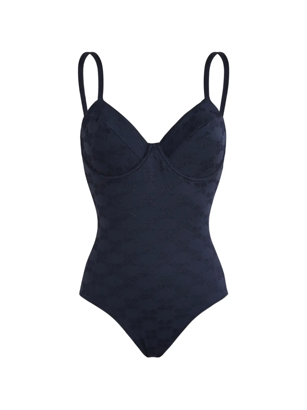 Vilebrequin floral-jacquard underwired swimsuit - Blau