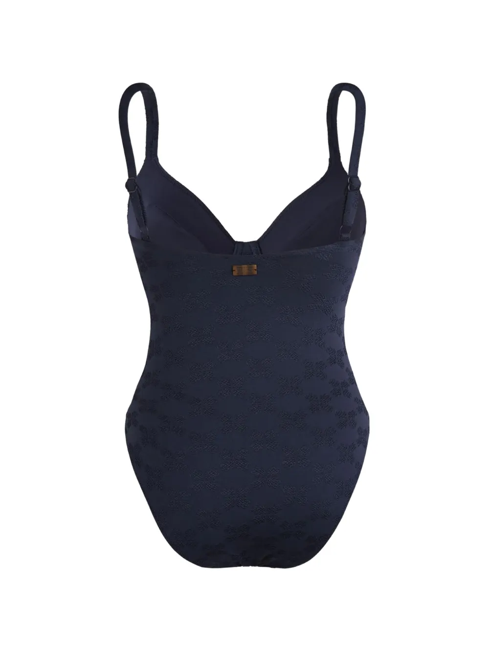 Vilebrequin Badpak met bloemjacquard en beugel Blauw