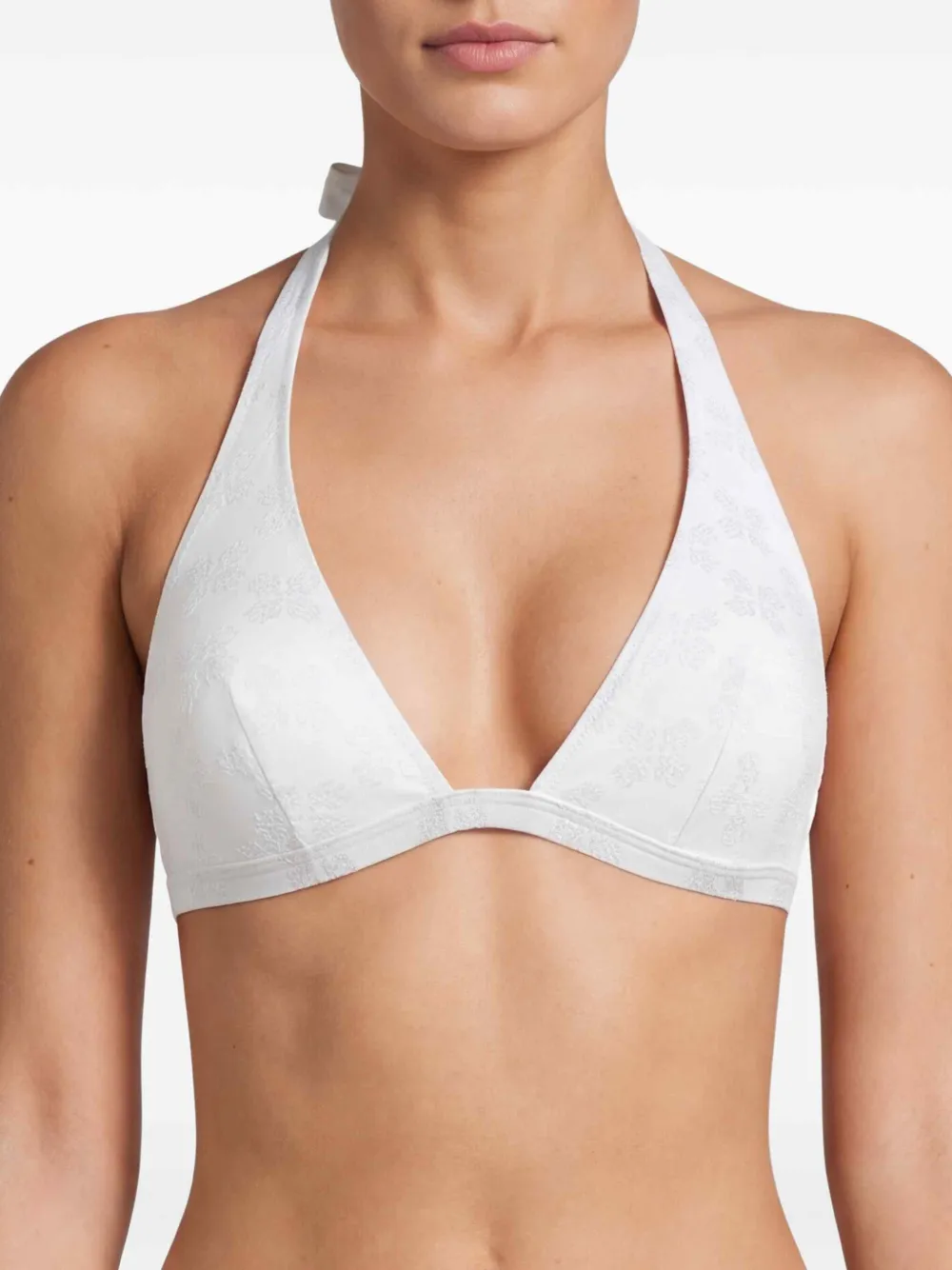 Vilebrequin Bikinitop met bloemenjacquard Wit