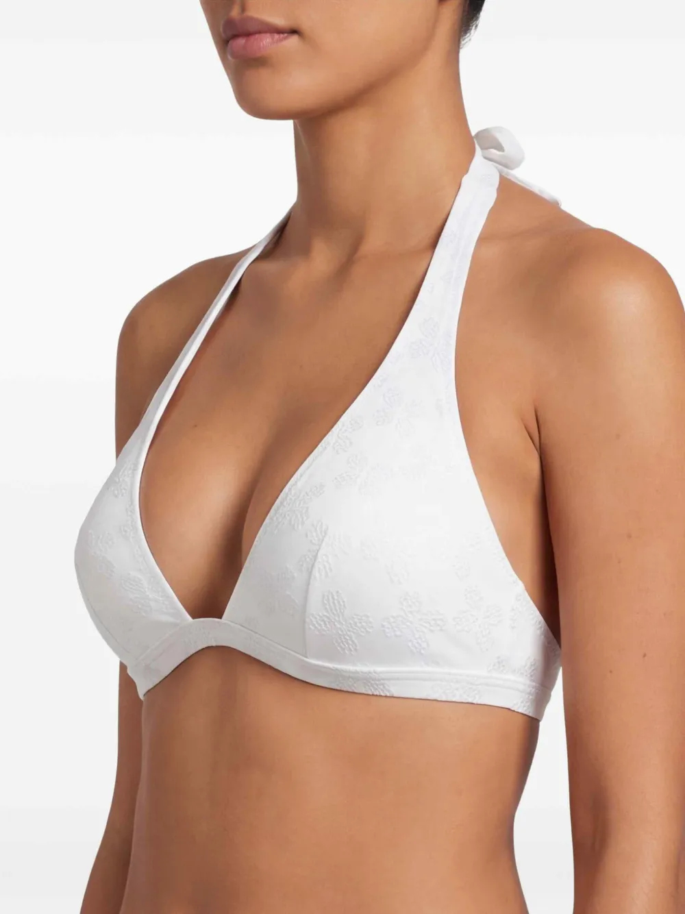 Vilebrequin Bikinitop met bloemenjacquard Wit