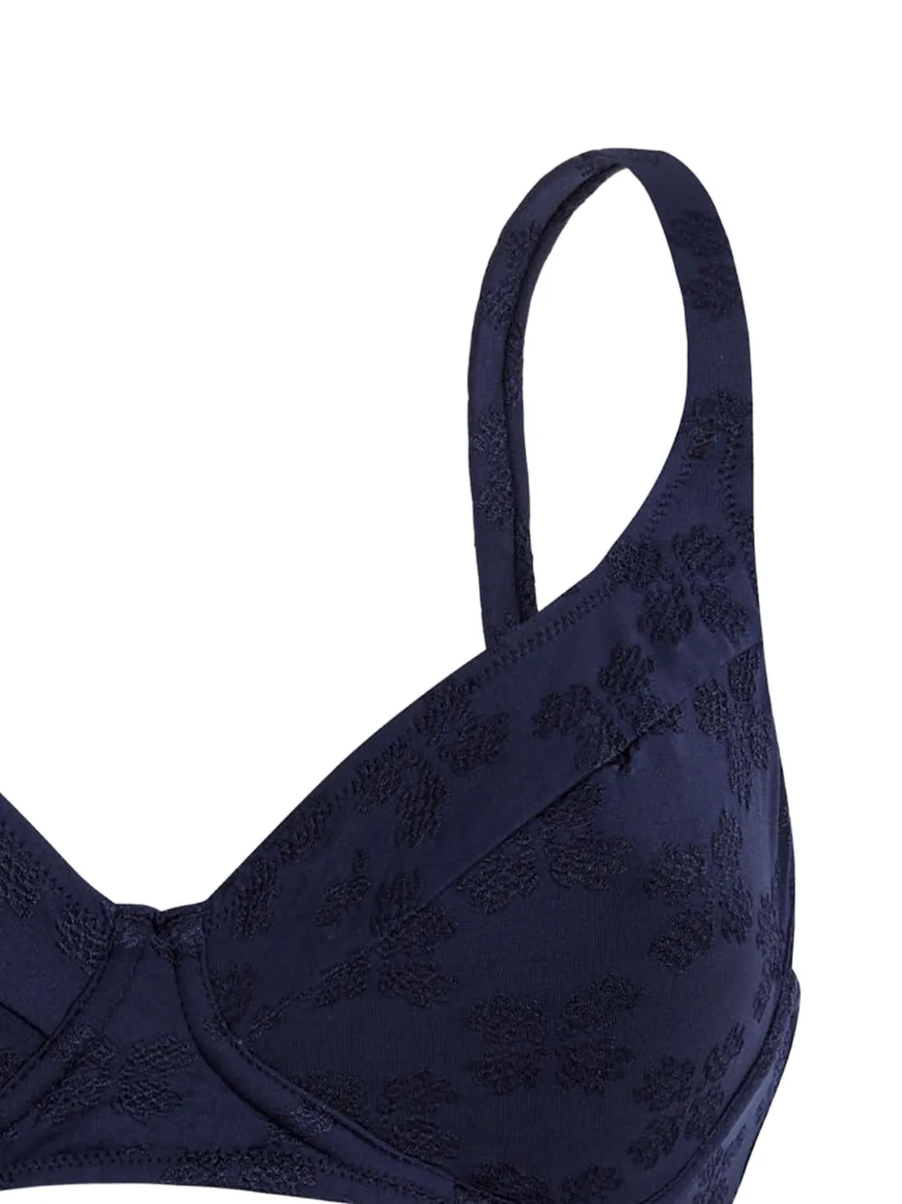 Vilebrequin Bikinitop met bloemjacquard en beugel Blauw