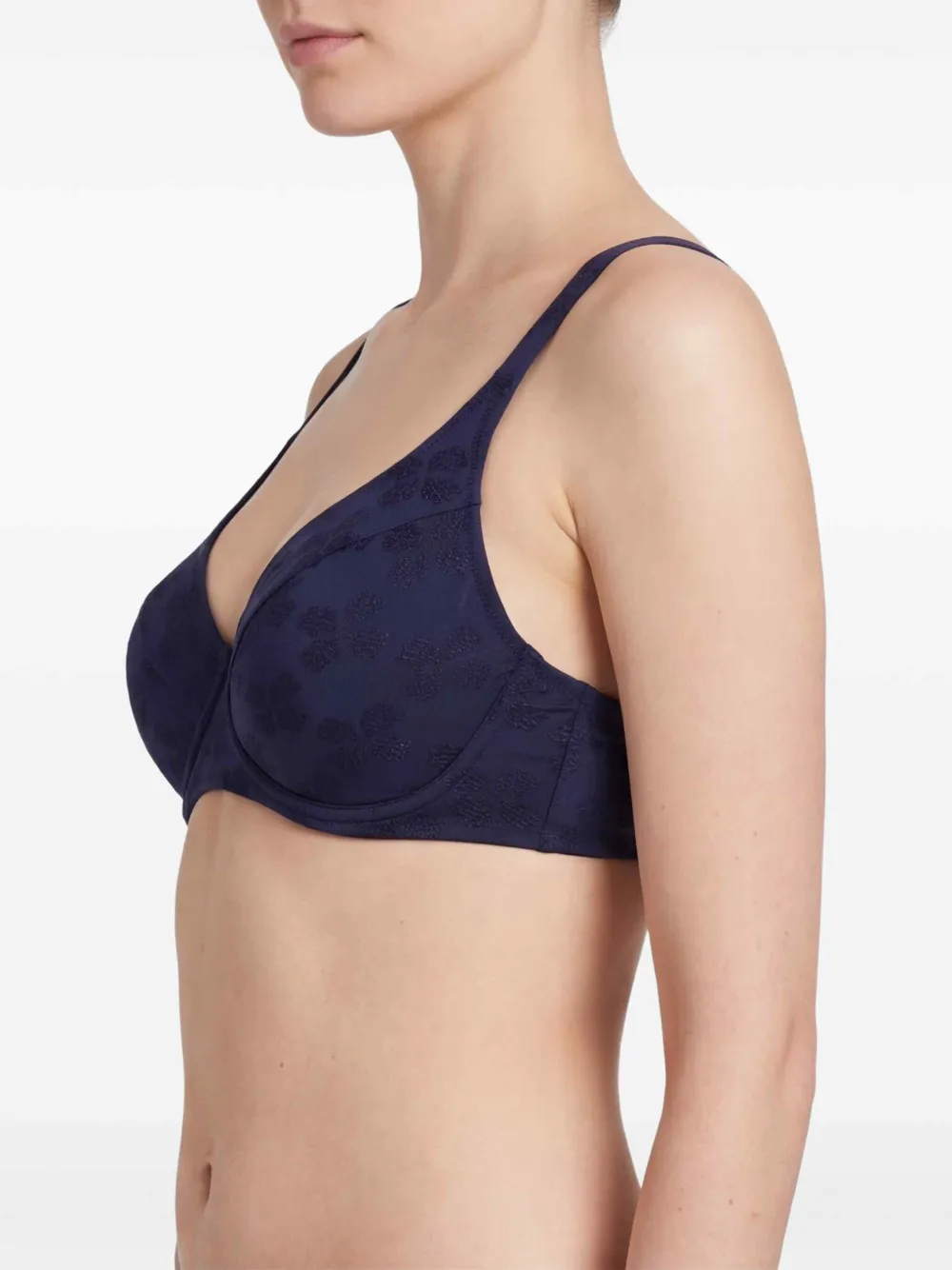 Vilebrequin Bikinitop met bloemjacquard en beugel Blauw