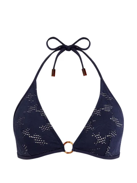 Vilebrequin floral-jacquard halterneck bikini top