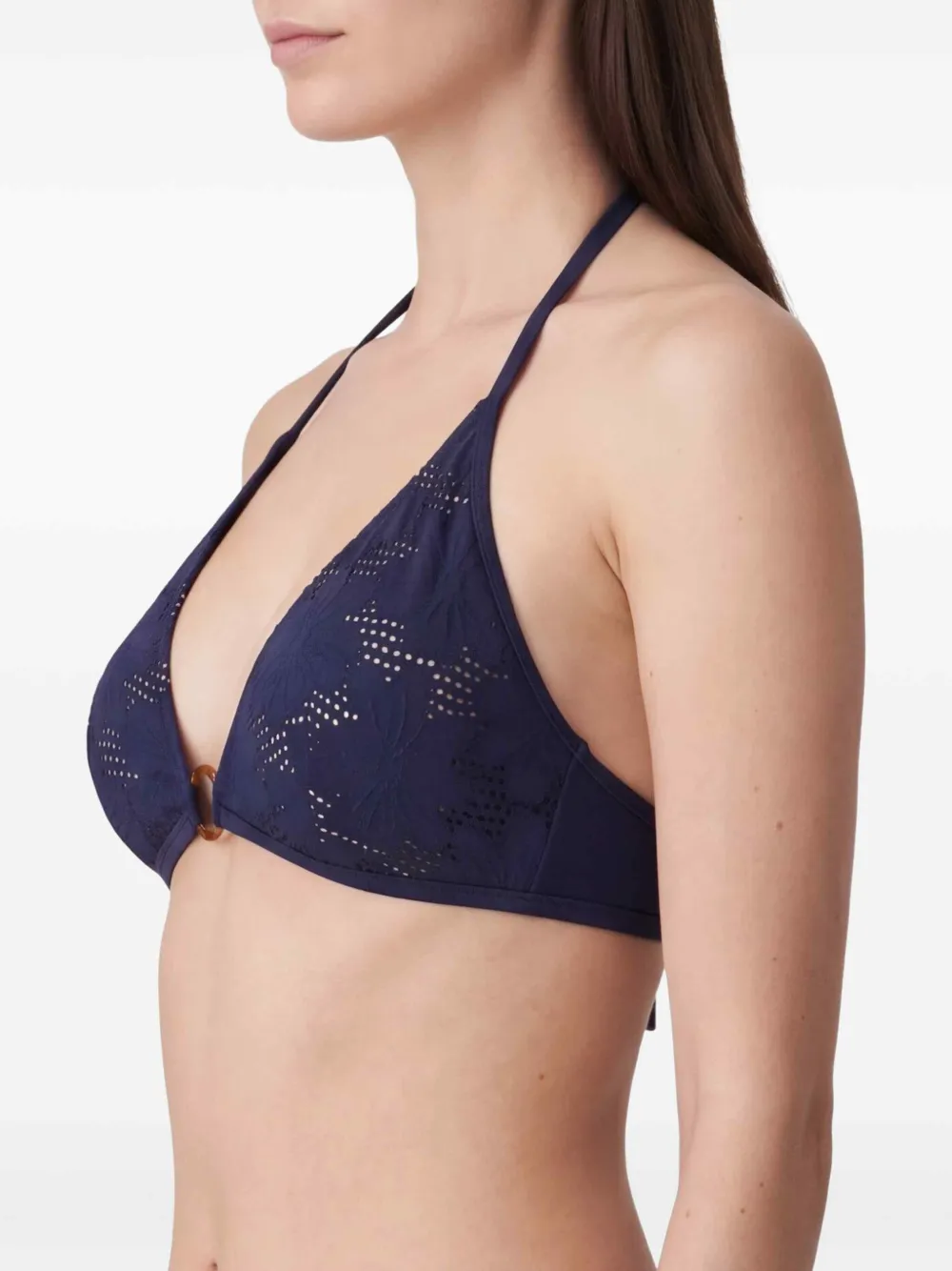 Vilebrequin Bikinitop met bloemenjacquard Blauw