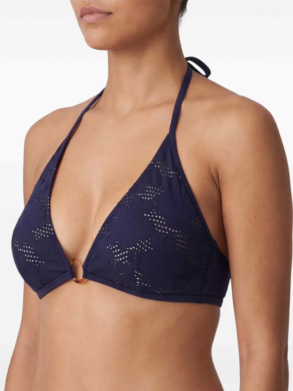 Vilebrequin Bikinitop met bloemenjacquard Blauw