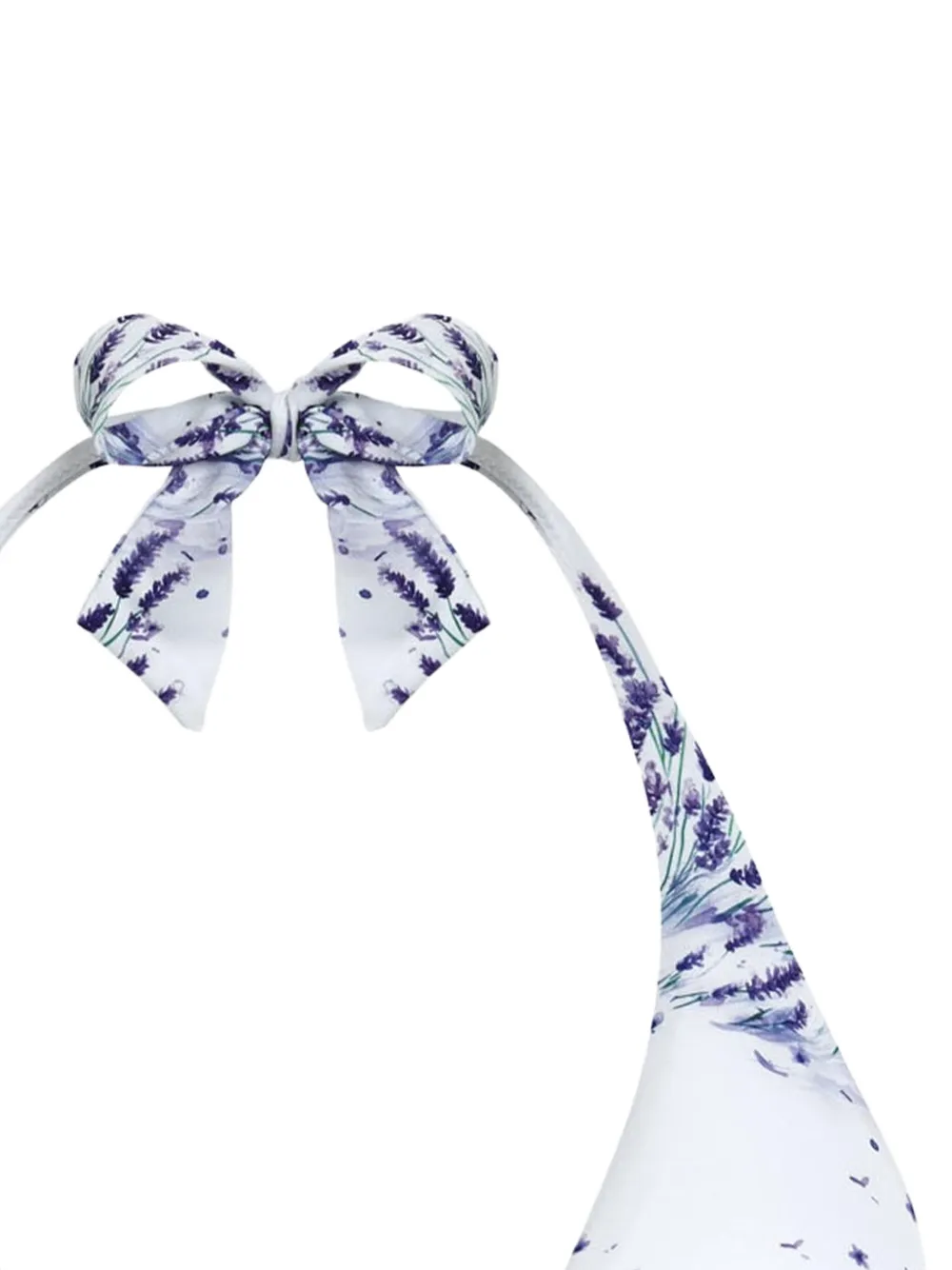 Vilebrequin Bikinitop met halternek en lavendelprint Wit
