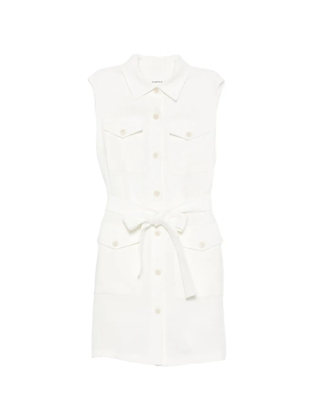 P.A.R.O.S.H. Blink shirt mini dress - Bianco