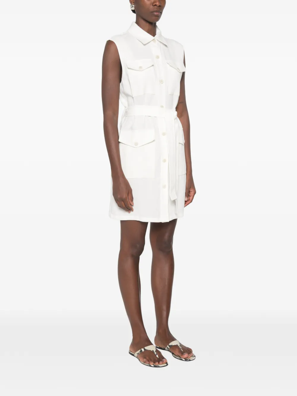 P.A.R.O.S.H. Blink mini-blousejurk Wit