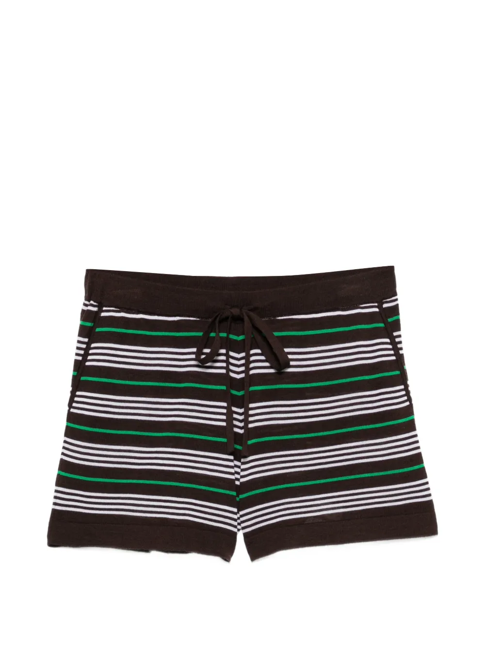 P.A.R.O.S.H. striped drawstring shorts - Marrone