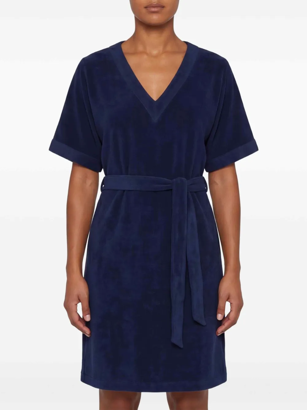 Vilebrequin Jurk van badstof met V-hals Blauw