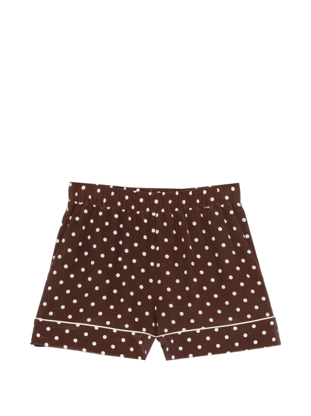 P.A.R.O.S.H. polka-dot silk shorts - Marrone