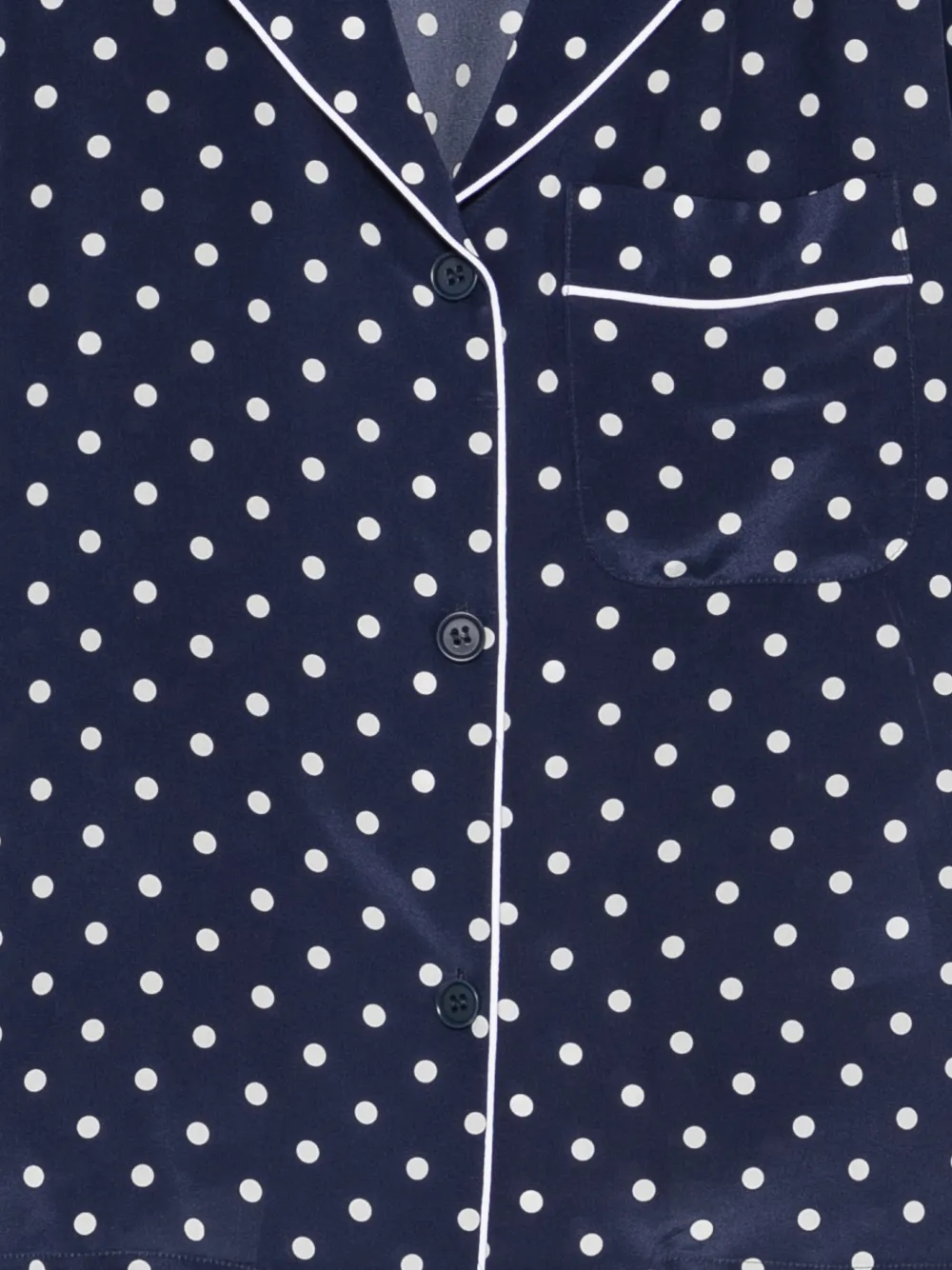 P.A.R.O.S.H. Blouse met stippen en afwerking Blauw
