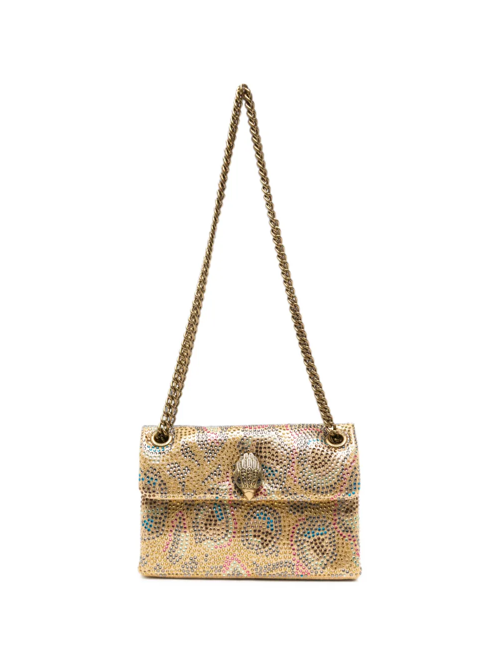 Kurt Geiger London mini crystal-embellished crossbody bag - Oro
