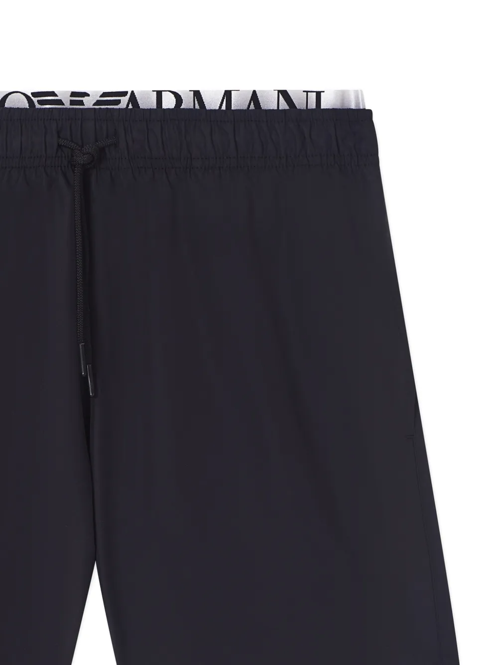  Emporio Armani Logo-waistband Drawstring Swim Shorts - Noir 