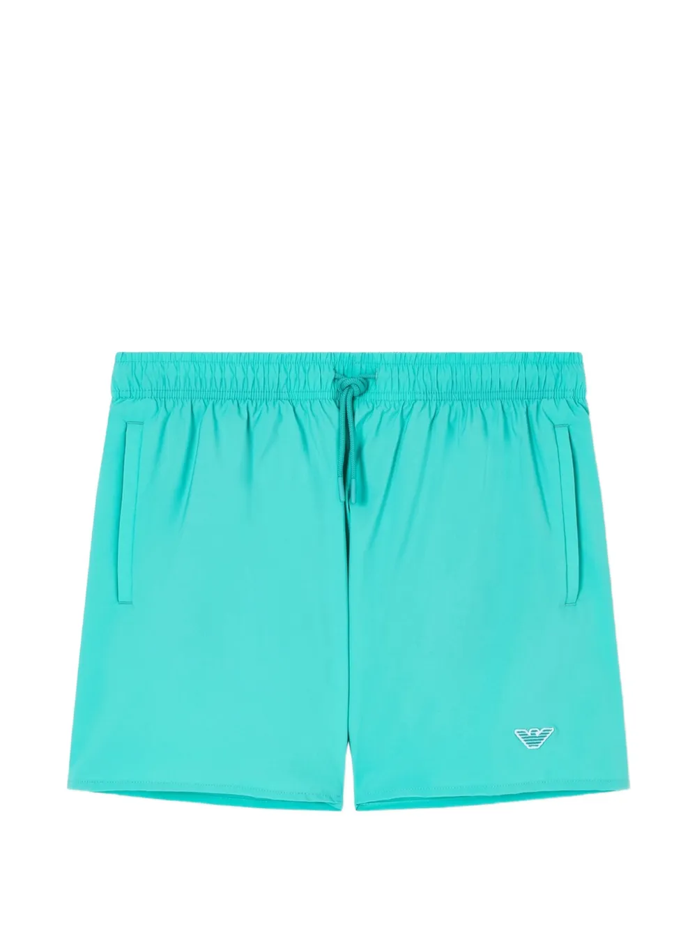 Emporio Armani Costume da bagno con logo e coulisse - Verde