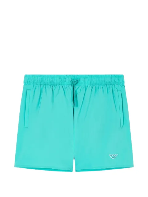 Emporio Armani logo-patch drawstring swim shorts