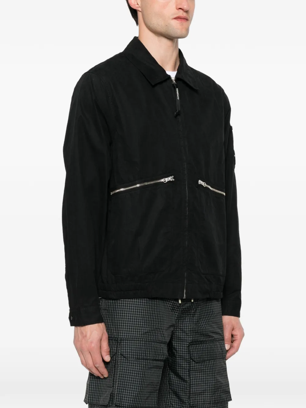 C.P. Company Micro-Reps shirtjack met rits en lensdetail Zwart