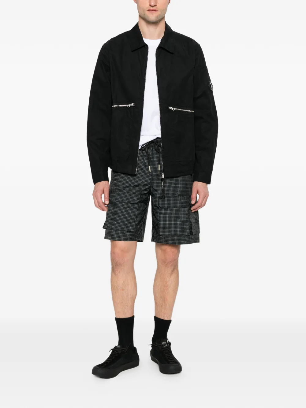 C.P. Company Micro-Reps shirtjack met rits en lensdetail Zwart
