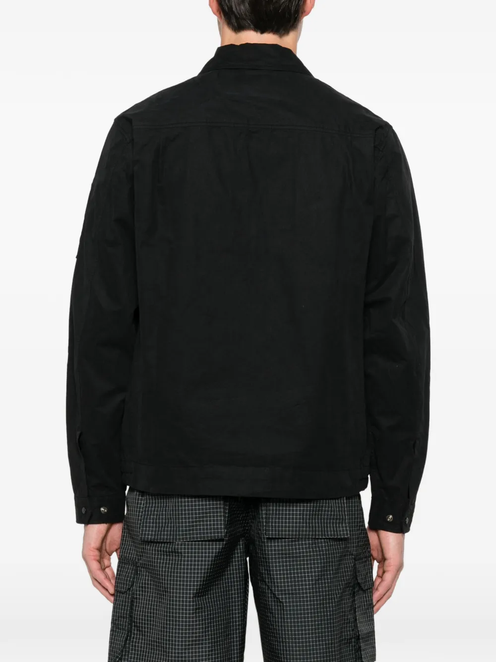 C.P. Company Micro-Reps shirtjack met rits en lensdetail Zwart