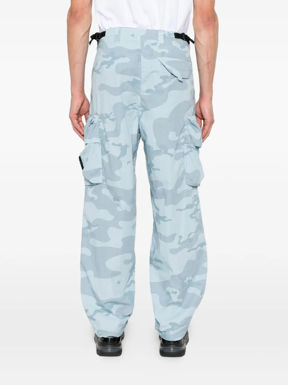 あStone  Logo Camo Nylon Cargo Stone Island camouflage-print Cargo Trousers | Blue | FARFETCH JO