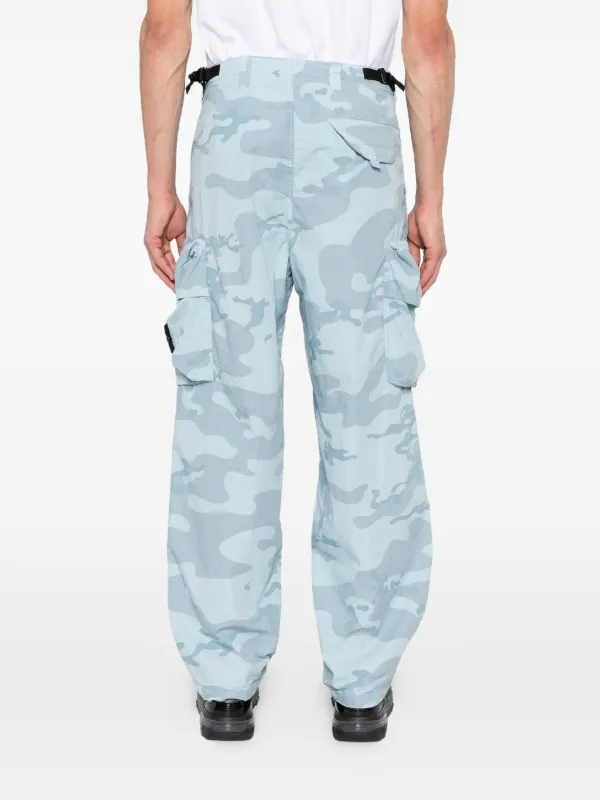 Stone Island camouflage-print Cargo Trousers | Blue | FARFETCH JO