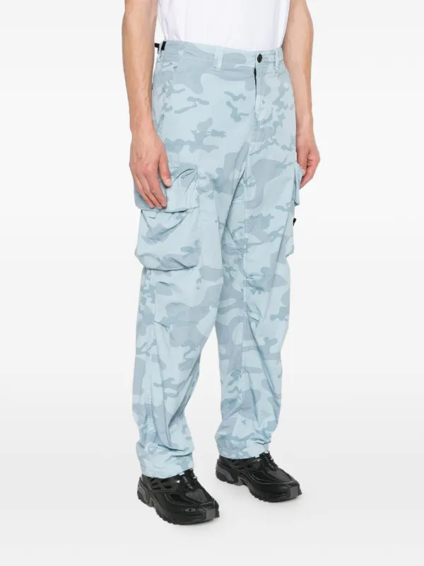 Stone Island camouflage-print Cargo Trousers | Blue | FARFETCH JO
