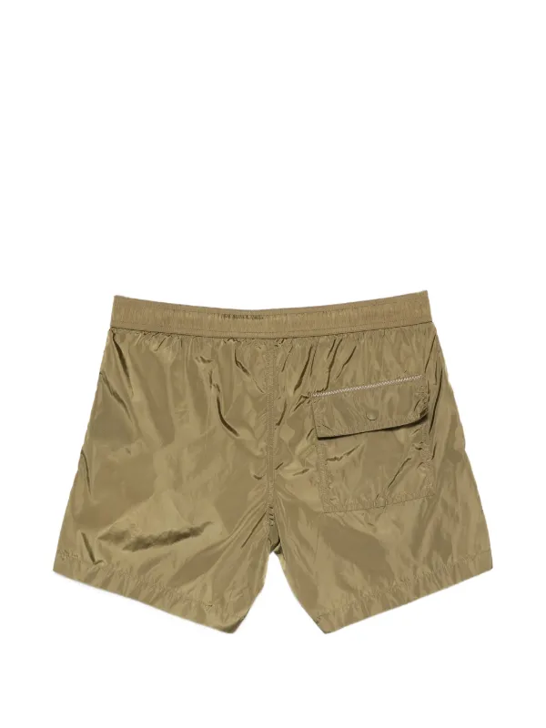 よ*ー様 MONCLER ブラウン Mロゴ 水着 Sサイズ Moncler logo-patch Swim Shorts | Green | FARFETCH