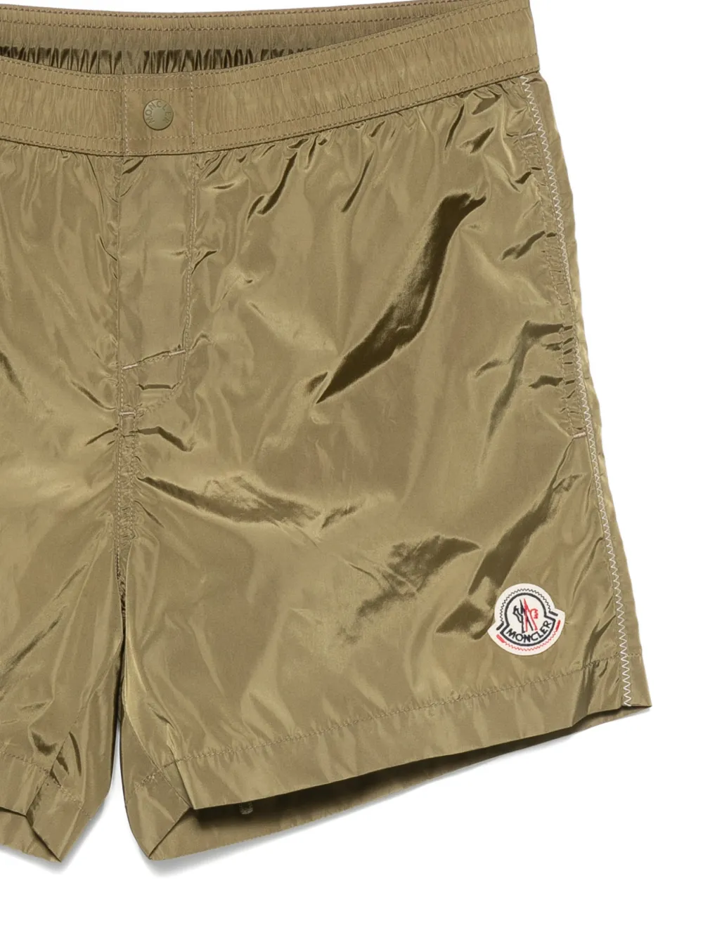 よ*ー様 MONCLER ブラウン Mロゴ 水着 Sサイズ Moncler logo-patch Swim Shorts | Green | FARFETCH