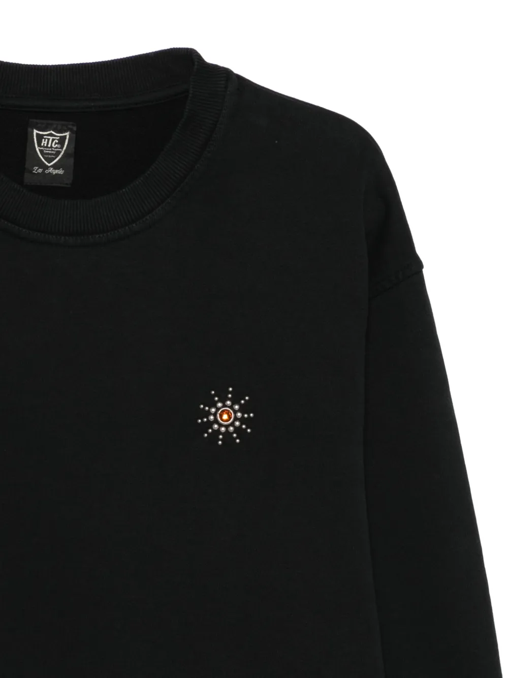 Htc Los Angeles Sun sweater met studs Zwart