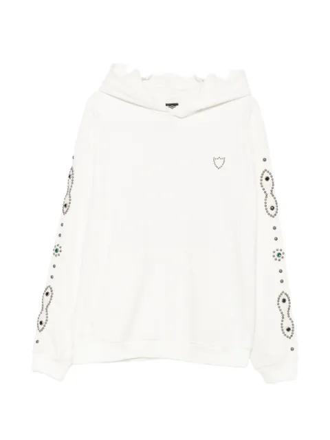Htc Los Angeles Moustache stud-embellished crystal-embellished hoodie
