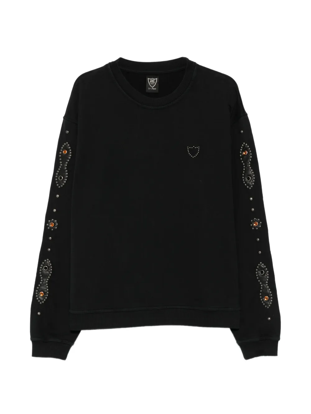 Htc Los Angeles Moustache stud-embellished sweatshirt - Nero