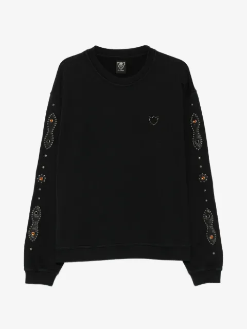 Htc Los Angeles Moustache stud-embellished sweatshirt