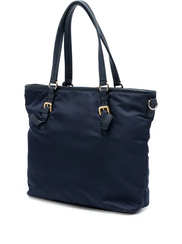 Prada Pre-Owned Tessuto 斜挎包（2010-2025年典藏款） | 蓝色