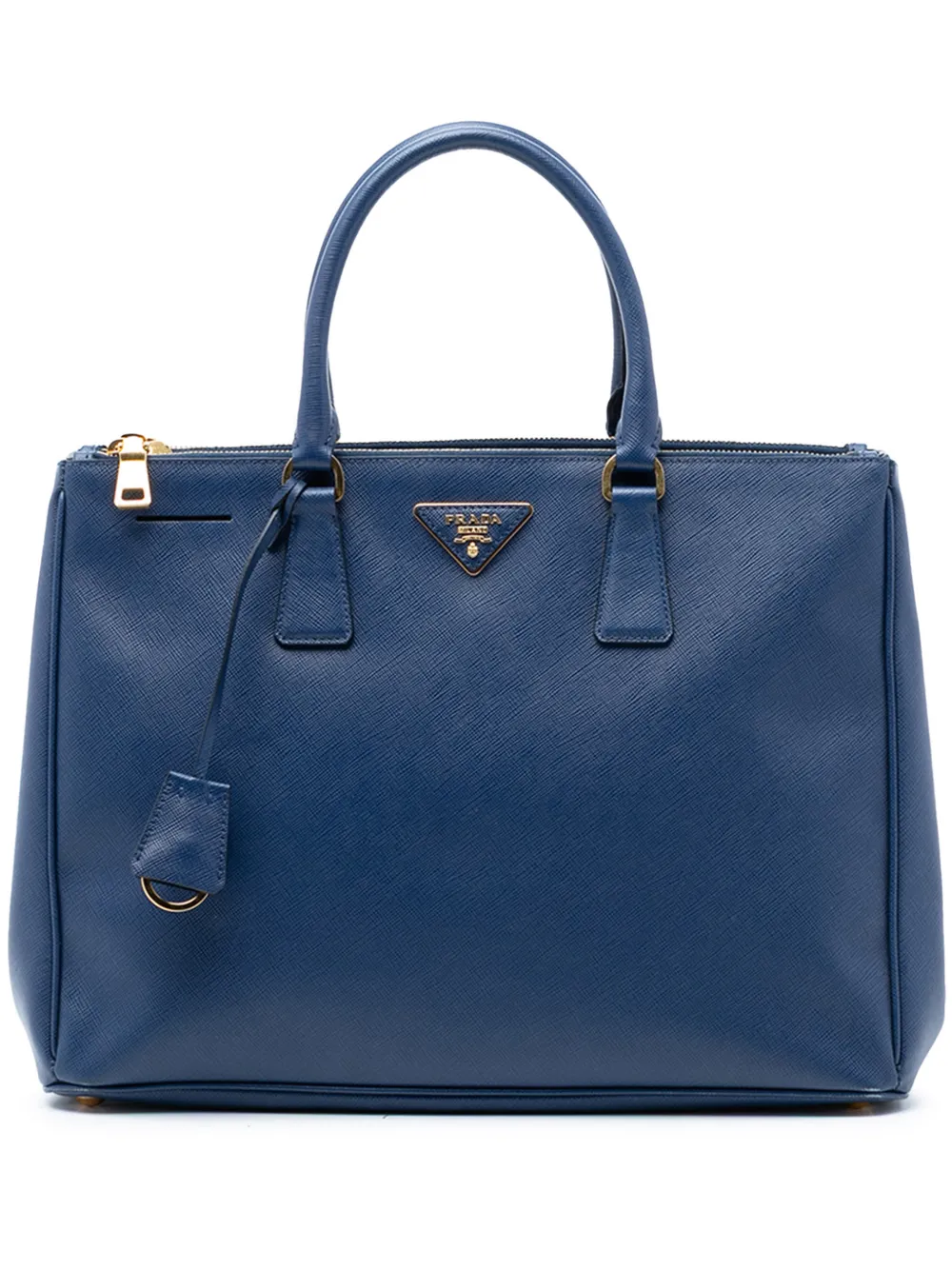 Prada Pre-Owned 2000-2025 große Saffiano Lux Galleria Tote Bag mit Reißverschluss - Blau