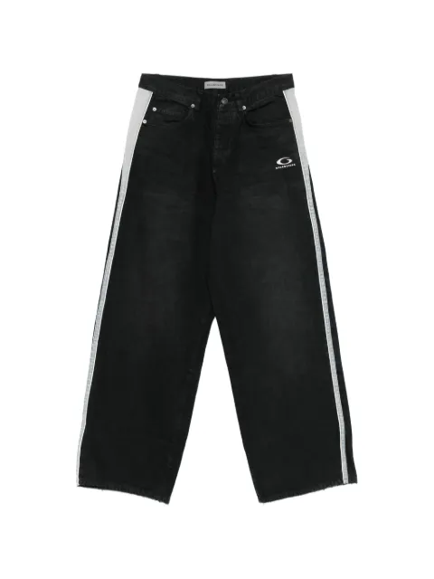 Balenciaga logo side-stripe jeans