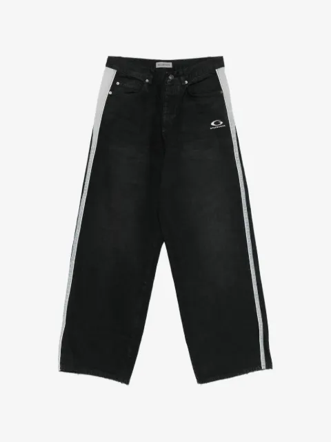Balenciaga logo side-stripe jeans