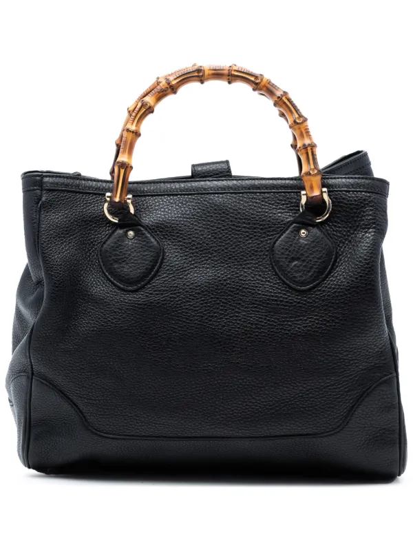 Gucci Pre-Owned 2016-2025 ミディアム レザー バンブー ダイアナ