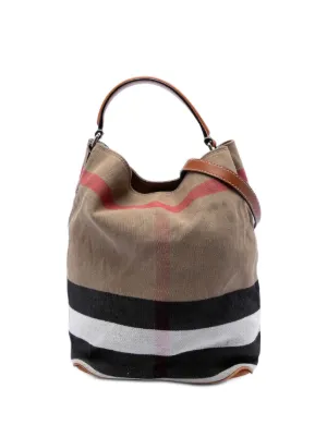 Burberry Pre-Owned アシュビー ハウスチェックキャンバス ミディアム 