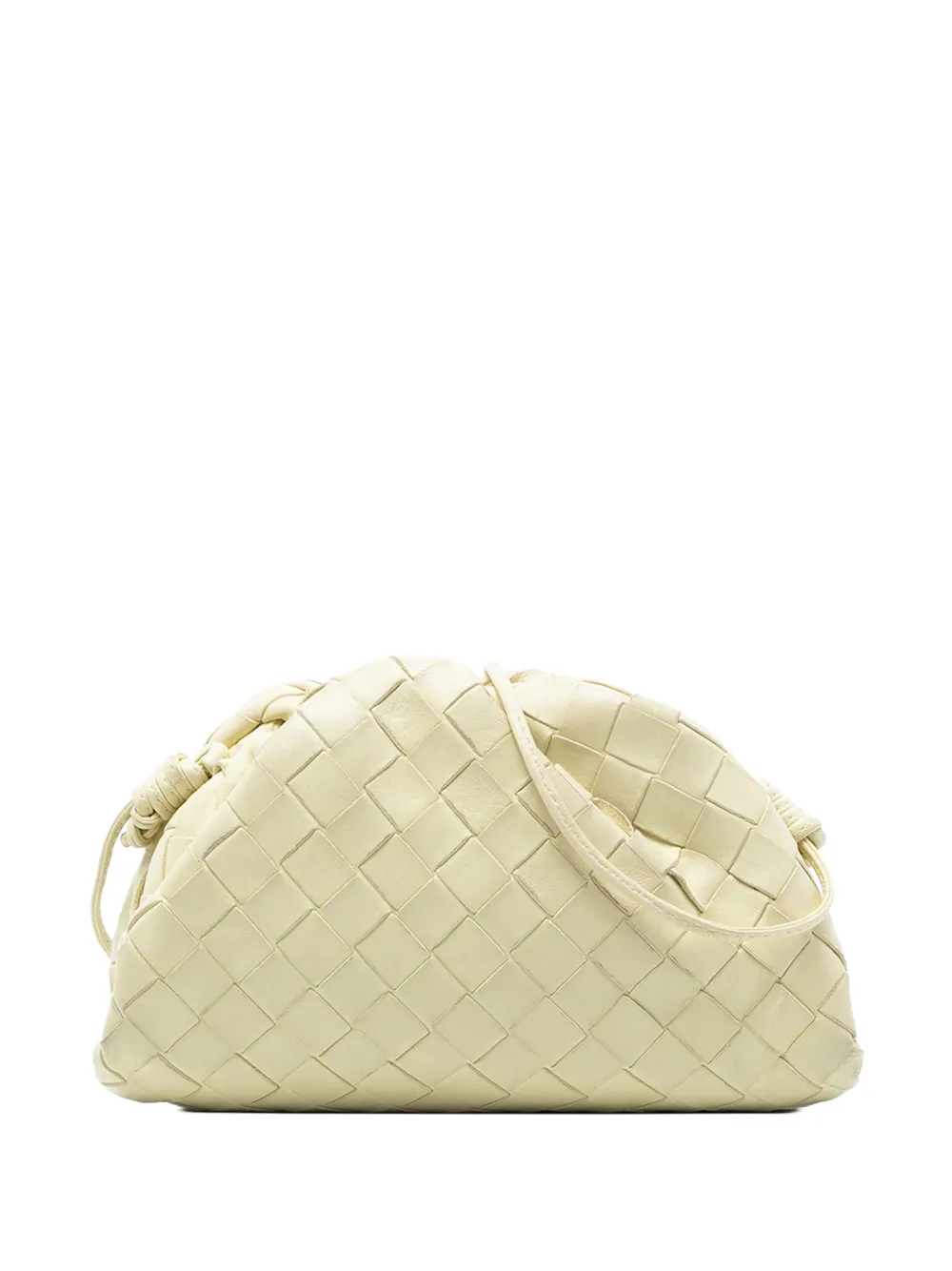 Bottega Veneta Pre-Owned Borsa a tracolla The Mini Pouch in nappa con design Intrecciato 2012-2026 - Giallo