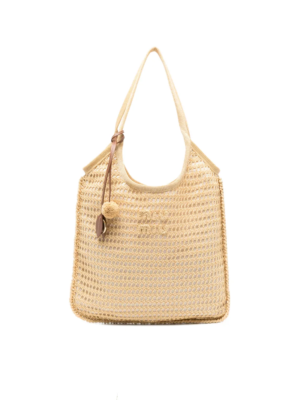 Miu Miu logo-detail tote bag - Toni neutri