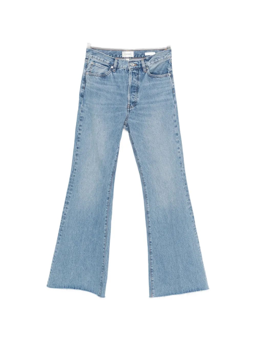 FRAME The Lax raw-edge wide-leg jeans - Blu