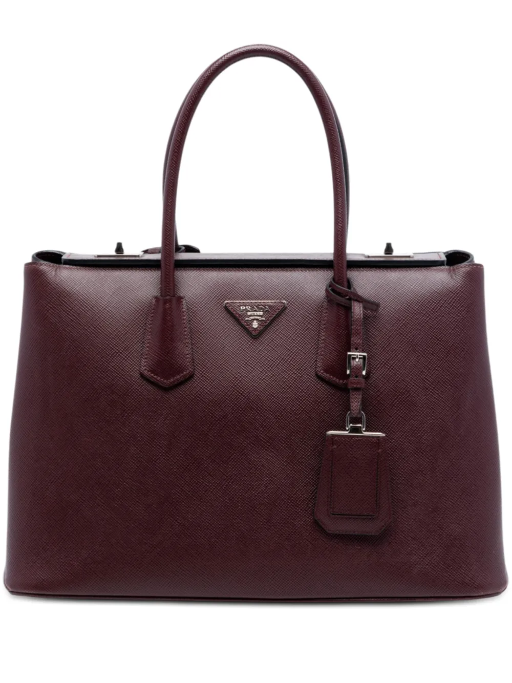 Prada Pre-Owned 2010-2025 Saffiano Cuir Turnlock Twin satchel - Red