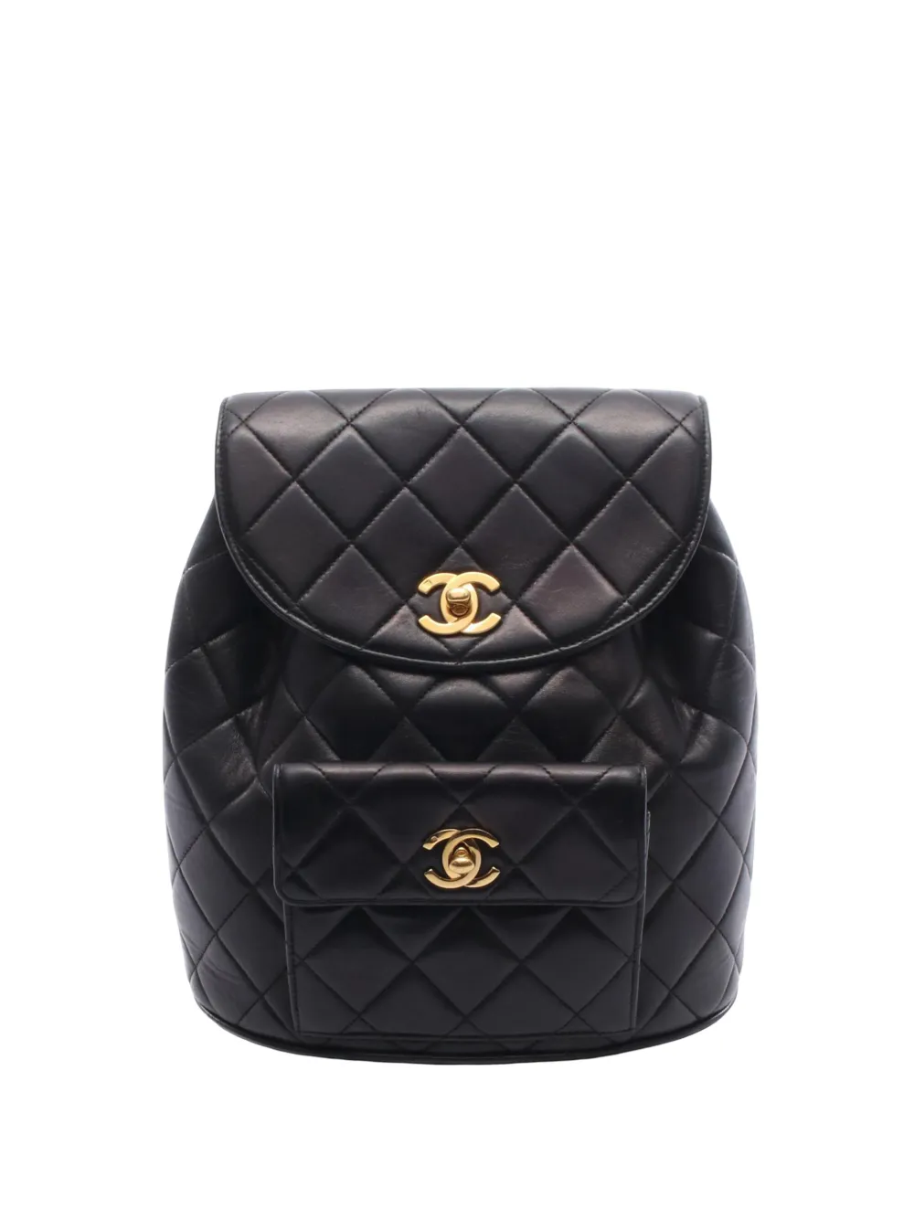 CHANEL Pre-Owned 1994-1996 Medium Quilted Lambskin Duma backpack - Schwarz