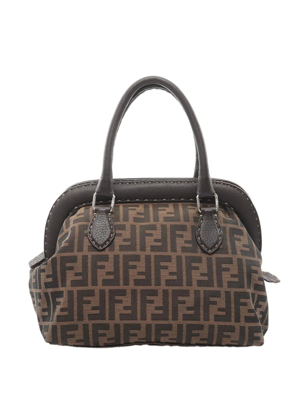Fendi Pre-Owned Borsa a mano in tela con motivo Zucca 2000-2010 - Marrone